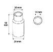 Deep socket 1/4", 14 mm, superlock