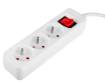 Strip extension cord 5 m, 3 x 1.5 mm2, 3G, white, ON/OFF
