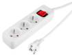 Strip extension cord 5 m, 3 x 1.5 mm2, 3G, white, ON/OFF