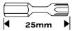 Impact bits TX30 x 25 mm, 2 pcs.