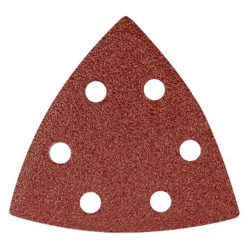 Velcro-backed delta sanding paper 93 x 93 mm P60, 5 pcs, with 6 holes