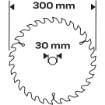 Saw blade, widia, 300 x 30 mm, 40 teeth