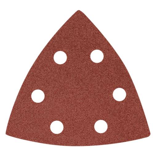 Velcro-backed delta sanding paper 93 x 93 mm P120, 5 pcs, with 6 holes