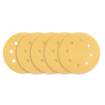 Velcro-backed sanding paper 180 mm, K80, 5 pcs, with 8 holes for sanding machine 59G263