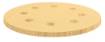 Velcro-backed sanding paper 180 mm, K80, 5 pcs, with 8 holes for sanding machine 59G263