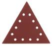 Velcro-backed sanding paper K120, triangular with 12 holes, 5pc for sander 59G264