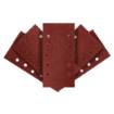 Velcro-backed sanding paper 115 x 230 mm, P40, 5 pcs, with 10 holes