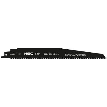 Sabre saw blade, HM, 228 x 24 x 1.2 mm, 6TPI
