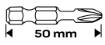 Impact bits PZ2 x 50 mm, 2 pcs.