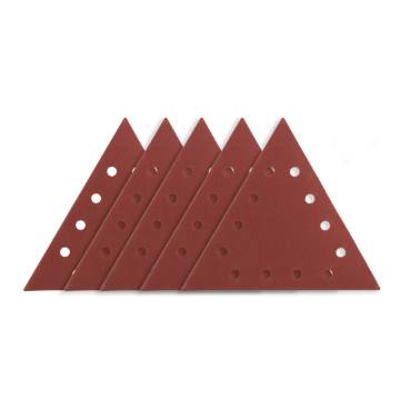 Velcro-backed sanding paper K180, triangular with 12 holes, 5pc for sander 59G264