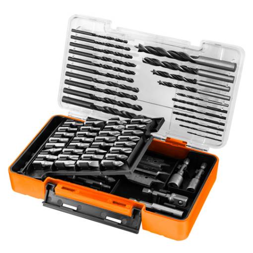 Drill and bit set, sockets, 66 el.