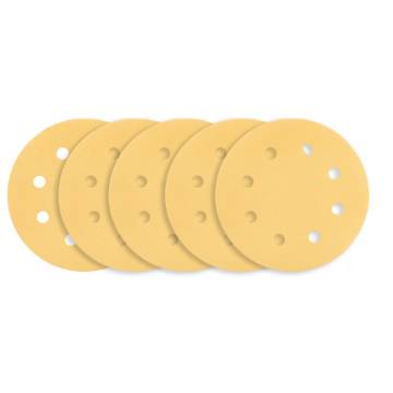 Velcro-backed sanding paper 180 mm, K180, 5 pcs, with 8 holes for sanding machine 59G263
