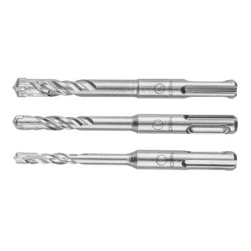 SDS Plus concrete drill bit set, quatro, set of 3 pcs. - 6, 8, 10 x 110 mm