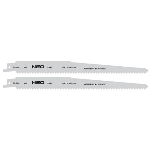 Sabre saw blades 228 x 19 x 1.27 mm, 6TPI, cpl. 2 pcs.