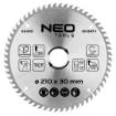 Saw blade, widia, 210 x 30 mm, 100 teeth, for aluminium