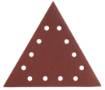Velcro-backed sanding paper K80, triangular with 12 holes, 5pc for sander 59G264