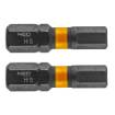 HEX5 x 25 mm impact bits, 2 pcs.