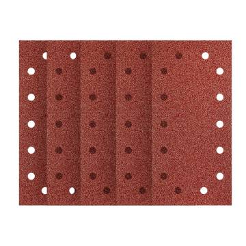 Velcro-backed sanding paper 115 x 230 mm, P40, 5 pcs, with 14 holes