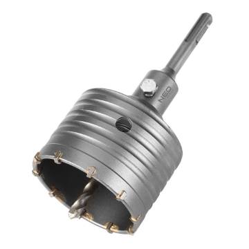 Forked hole saw 80mm with SDS+ adapter and pilot drill bit