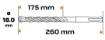 SDS Plus concrete drill bit, 18x260 mm, S4, quatro