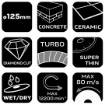 Diamond blade 125x22.2 mm, turbo super thin