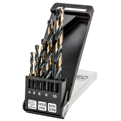HSS-CNC metal drill bits, 124°, "Pro-Tec", 4.0 - 10 mm, set of 5 pcs.