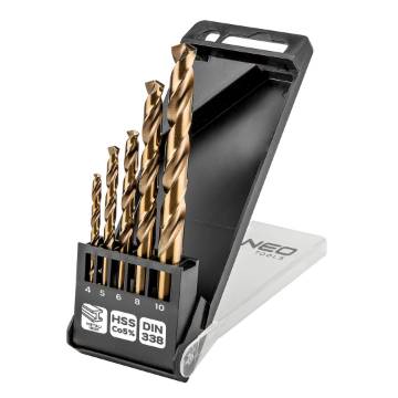 HSS-Co metal drill bits, 4.0 - 10 mm, 5 pcs.