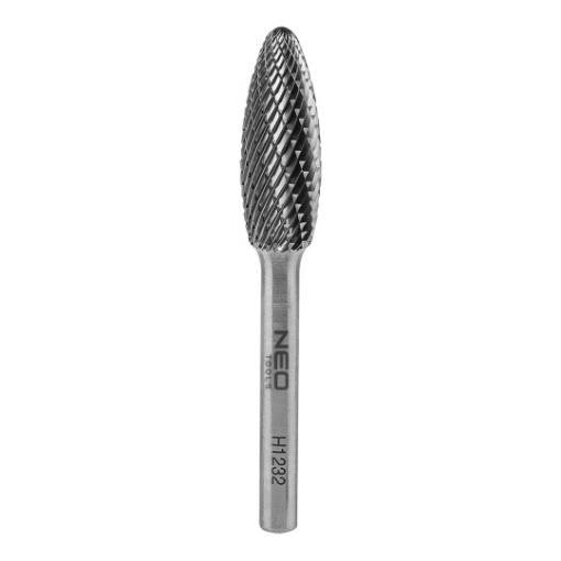 HM metal milling cutter 12x32 mm, shank 6x45 mm type H (flame)