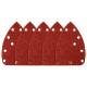 Velcro sanding sheets, iron 80 x 140 mm, P120, 5 pcs, with 11 holes for 59G336
