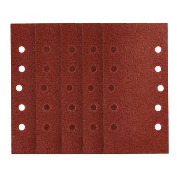 Velcro-backed sanding paper 115 x 230 mm, P80, 5 pcs, with 10 holes