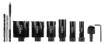 Steel holesaws with carbide blade (20, 25, 32, 38, 51, 64 mm), 11-piece set.