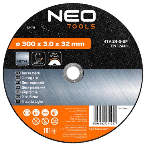 Metal cutting disc 300 x 3.0 x 32.0 mm, 41 A24-S-BF