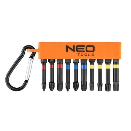 Impact bit set, 10 pieces.