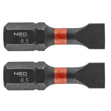 Impact bits SL6.5 x 25 mm, 2 pcs.