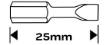 Impact bits SL6.5 x 25 mm, 2 pcs.