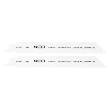 Sabre saw blades 152 x 19 x 0.9 mm, 10/14TPI, cpl. 2 pcs.