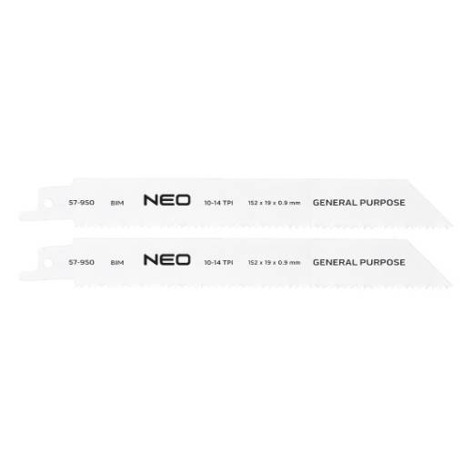 Sabre saw blades 152 x 19 x 0.9 mm, 10/14TPI, cpl. 2 pcs.