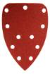 Velcro-backed sanding sheets, iron 80 x 140 mm, P100, 5 pcs, with 11 holes for 59G336