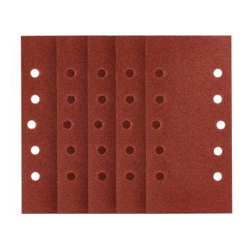 Velcro-backed sanding paper 115 x 230 mm, P100, 5 pcs, with 10 holes