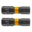 HEX6 x 25 mm impact bits, 2 pcs.