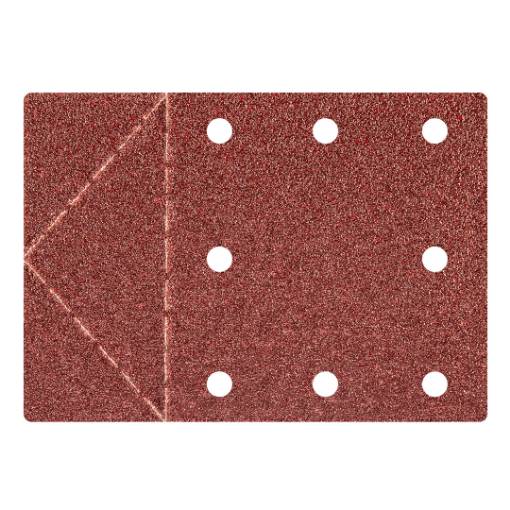 Sanding paper 115 x 160 mm, with 8 holes, tear-off perforation, velcro, P40, 3 pcs.