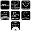 Diamond blade 180 x 22.2 mm, turbo wave