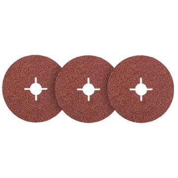 Fibre sanding discs 125, K80, 3 pcs.
