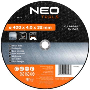 Metal cutting disc 400 x 4.0 x 32 mm, 41 A24-S-BF