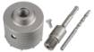 Forked hole saw 85mm with SDS+ adapter and pilot drill bit