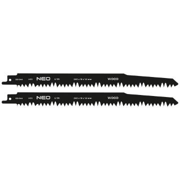 Sabre saw blade, HCS, 240 x 19 x 1.5 mm, 5TPI, cpl. 2 pcs.