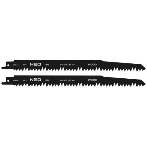 Sabre saw blade, HCS, 240 x 19 x 1.5 mm, 5TPI, cpl. 2 pcs.