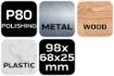 Abrasive sponge 98 x 25 x 68 mm, K80, angled
