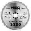 Saw blade, widia, 235 x 30 mm, 100 teeth, for aluminium