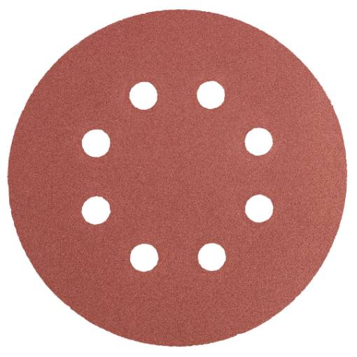 Velcro-backed sanding discs 125 mm, P240 5 pcs, with 8 holes